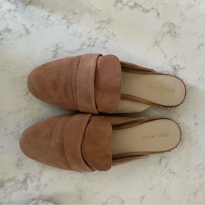 Cole Haan Pink Suede Mules